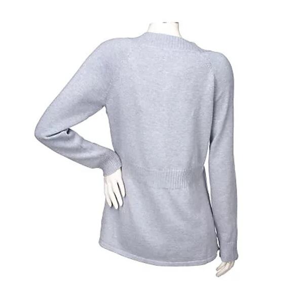 Denim & Co. Cardigan Sweater Womens 2X Button Jacket Embroidery Grandmacore NEW - Picture 3 of 12